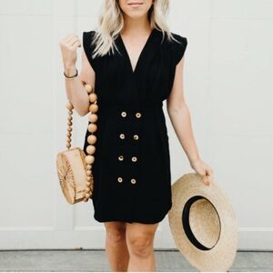 Free People mini dress with deep V - size xsmall